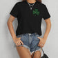 Lucky Clover Round Neck Short Sleeve T-Shirt