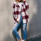 Outer Adventure Plaid Dropped Shoulder Hooded Jacket