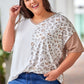 Plus Size Leopard V-Neck T-Shirt