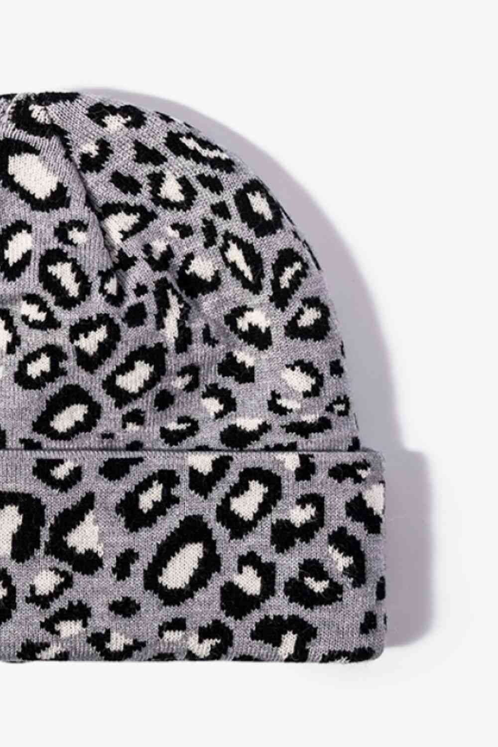 CHIC HATZ Leopard Pattern Hat Cuffed Beanie