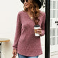 Ribbed Surplice Long Sleeve T-Shirt