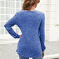 Ribbed Surplice Long Sleeve T-Shirt
