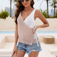 Contrast Tied Knit Tank