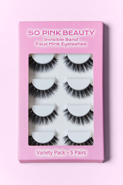 SO PINK BEAUTY Mink Eyelashes 5 Pairs