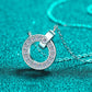 Women's Moissanite Pendant Rhodium-Plated Necklace