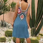 Openwork Sleeveless Embroidery Dress
