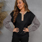 Round Neck Buttoned Knit Top