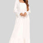 Full Size Lace Detail Square Neck Flounce Sleeve Night Dress