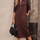Striped Zip Front Hooded Dress