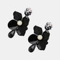 Bloosm Flower and Teardrop Resin Dangle Earrings