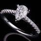 1 Carat Moissanite 925 Sterling Silver Side Stone Ring 💜