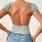 Backless Short Sleeve T-Shirt