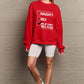 Simply Love Christmas Themed Full Size Letter Graphic Long Sleeve Sweatshirt