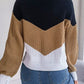 Isabella Color Block Dropped Shoulder Sweater