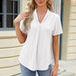 Eyelet Short Sleeve Blouse