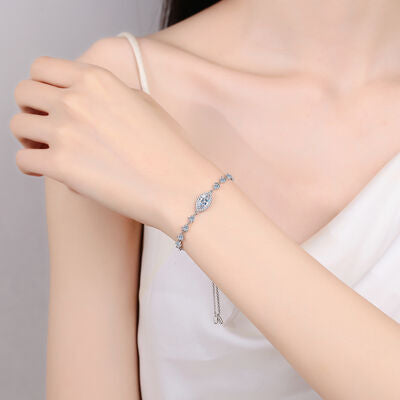 1 Carat Moissanite 925 Sterling Silver Bracelet 💜