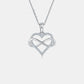Moissanite 925 Sterling Silver Heart Shape Necklace
