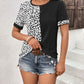 Women's Bryony Leopard Round Neck Short Sleeve Tee