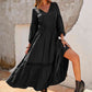 Layla Tie Neck Balloon Sleeve Midi Dress