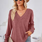 V-Neck Dropped Shoulder T-Shirt