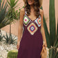 Openwork Sleeveless Embroidery Dress