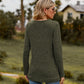 Full Size Ribbed V-Neck Long Sleeve Tee