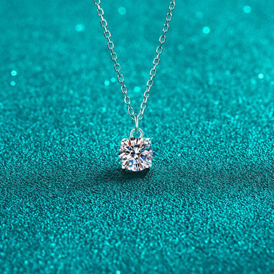 1 Carat Moissanite 925 Sterling Silver Necklace 💜