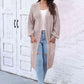 Open Front Longline Cardigan with Pockets
