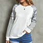 Women's Full Size Mixed Print Raglan Top