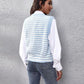 Striped Button Up V-Neck Sweater Vest
