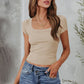Square Neck Short Sleeve Tee
