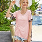 Leopard Round Neck Short Sleeve T-Shirt