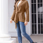 Tied Open Front Long Sleeve Cardigan