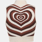Heart Mock Neck Sweater Vest