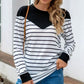 Striped Round Neck Long Sleeve T-Shirt