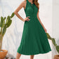 Swiss Dot Tie Neck Sleeveless Dress