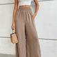 Wide Waistband Relax Fit Long Pants