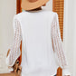 Openwork V-Neck Long Sleeve T-Shirt