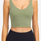 Deep V-Neck Crop Sports Bra in Assorted Colors