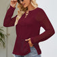 Lace-Up Slit Knit Top