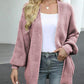 Drop Shoulder Balloon Sleeve Cardigan