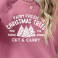 Christmas Themed Round Neck Graphic Long Sleeve Sweatshirt