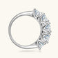 1 Carat Moissanite 925 Sterling Silver Half-Eternity Ring 💜