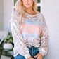 Beauteous Round Neck Color Block Dropped Shoulder Tee