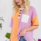 Celeste Full Size Color Block Short Sleeve T-Shirt