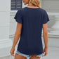 V-Neck Flutter Sleeve T-Shirt