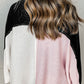Full Size Multicolor Button-Down Long Sleeve Blouse