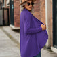 Full Size Open Front Long Sleeve Cardigan