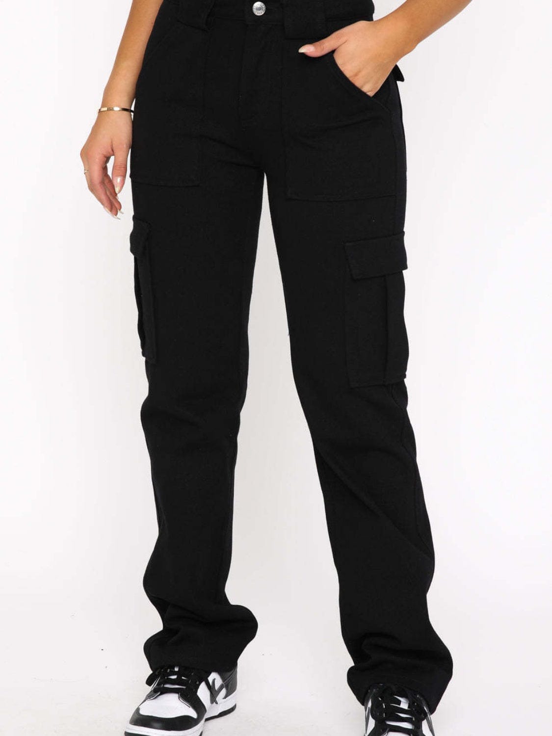 Full Size Straight Leg Cargo Pants