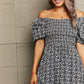 IconicDream Floral Lace-Up Off-Shoulder Midi Dress